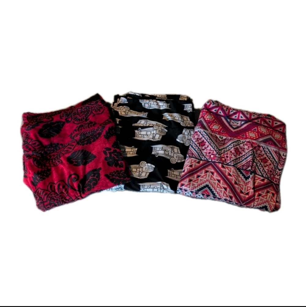lularoe tc leggings Women Plus Size Fits 12-18 Lot of 3 Tall & Curvy